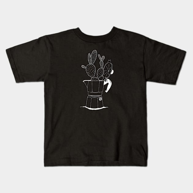 Cactus in Moka Pot 🌵 Kids T-Shirt by grow.up.c